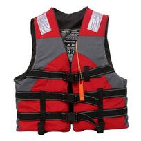 Reliable Adult Life Jacket Vest For Kayaking And Skiing With Comfort Features raudona