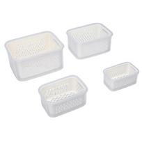 4pcs Fruit Storage Containers 3.15L 1.7L 0.8L 0.38L Dishwasher Safe Reusable Produce Containers with Removable L