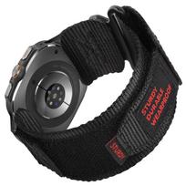 Sportinis Nailoninis Kilpinis Dirželis Samsung Galaxy Watch Ultra 2025 47mm Juosta Kaukės Apyrankė Galaxy Watch 9/8 40MM 44MM 8 Classic 46mm Laikrodžio Juosta Galaxy Ultra 2024/2025 juoda