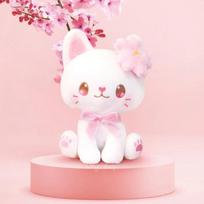 Sakura miela maža balta katė pliušinė žaislinė lėlė 20cm