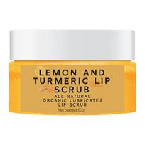 Yousheng Turmeric Lip Scrub with Lemon Aloe Vera Natural Exfoliator for Dark Lips 50g Moisturizing Lip Scrub Gentle Lip Exfoliator Scrub 1pc