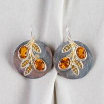 Citrine Gemstone 925 Sterling Silver Jewelry Handmade Dangle Earrings 1.77  Gift EE-81-10