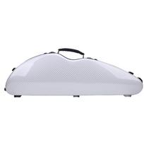 Violin Hard Case Built in Hygrometer Double Strap White Color Carbon Fiber 4 4 Full Size Violin Box Case with Coded Lock