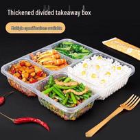 Disposable Square 5-Compartment Lunch Box Set