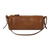 MIU MIU Reljefinis raidžių logotipas Užsegimas užtrauktuku Napa oda Crossbody peties rankinė Moteriškos rankinės Ąžuolo rudumo 5NE851_EFX_F0316 Shopping Bag Set(Basic Set+Shopping Bag) brown