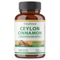 Ceylon Cinnamon Capsules 2500 mg Chromium Biotin Supplement 120 Capsules 120 Capsules