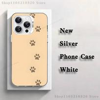 Pet paw prints Phone Case For iPhone 17,16,15,14,13,12,11,Pro,XS,Max,Plus,Mini,SE4,E white Matte Shockproof Cover iPhone17