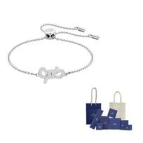 Swarovski Rhodium plated Bracelets Womens White Gold Plated 24cm-Branded gift bag platina