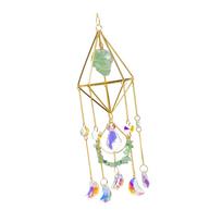 Translucents Crystal Prisms Wind Chimes for Porch Garden Decoration Creates Kaleidoscopic Light Pattern