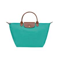 LONGCHAMP Le Pliage Karvės odos apdaila Koldūno formos rankinė Vidutinio dydžio Moteriška Mėlyna Blue mėlyna