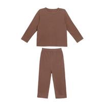 LUSON Boys' Lyocell Thin Pajama Set 130 kava