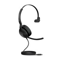 „Jabra Evolve2 50 Mono Bluetooth“ ausinės, 4 mikrofonai, USB-C prievadas, sertifikuotas „MS Teams“, aktyvus triukšmo slopinimas