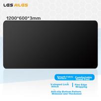 Mouse Pad, Extra Large Thick Computer Mouse Pad with Precision Edge Binding And Non-Slip Bottom for And Gaming, Desk Mat, 1.2m Black 1200*600*3mm