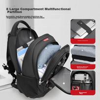 CROSSGEAR Swiss Military Knife Backpack for Men, 15.6-Inch Laptop Bag, Large Capacity Business Travel Schoolbag