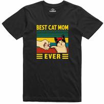 Best Cat Mom Funny T Shirt Regular Fit Cotton T-Shirt 2XL