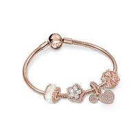Pandora Rose gold hollow constellation set, alloy synthetic cubic zirconia bracelet, women's model ZT1006 auksas