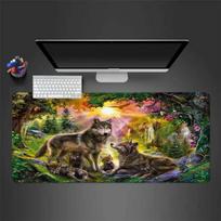 Wolf Mat Mousepad Gamer Office Mat Mouse Pad Light Gaming Room Desk Mat Art Keyboard Mats Mausepad Company 30cmx60cm(11.8x23.6inch)