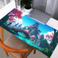 1pc Cartoon Landscape Anime Mouse Pad Big Large Desk Mat Non-Slip Rubber Base Long Keyboard Mousepad for PC Computer Laptop Unisex 30cmx60cm(11.8x23.6inch)