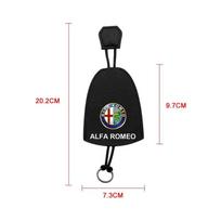ZOPJT1 Car Leather Key Cover Creative Pull Key Bag For Alfa Romeo Giulia Stelvio Giulietta 156 159 147 Mito Tonale Brera Accessories