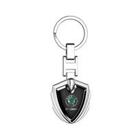 SKIF6 3D Metalinis/odos Automobilio Formos LOGO Raktų pakabukas Automobilio Dovana Papuošalai Skoda S Fabia 2 Superb Octavia 2 3 a7 A5 Rapid Karoq VII Scala