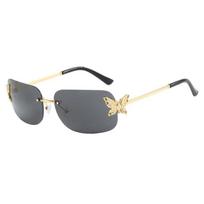 Women's Sunglasses Sun Protection UV Protection Fashion Personality Retro Hip Hop Artificial Gemstone Butterfly Street Shooting Travel Square Glasses