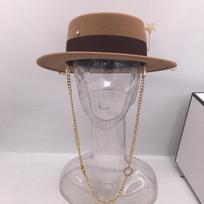 Didžiosios Britanijos žiemos vilnos veltinio krištolo aukso gėlių smeigtukų grandinėlė, mados moteriškos „Fedoras“ kepuraitės „Panamjazz“ kepurė head size 57cm gray