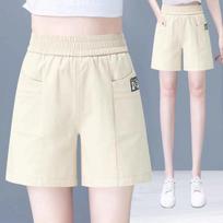 Casual Shorts for Women with High Waist A-line Wide-leg Pants for Summer Thin Loose and Slim Versatile Five-part Work Pants M smėlis
