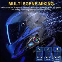 Motorcycle Intercom Headset - Bluetooth Waterproof - LCD Helmet Headset Max 32G