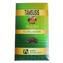 Šokolado plytelė Biržų Šokoladas Tamsusis 55% su bičių duonele, 80 g