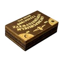 Miniatiūrinė spiritų lenta su stalčiumi Vintažinė Ouija lenta Abėcėlinė Ouija lenta su planšete Helovino dekoracijoms B