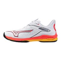 [Mizuno] Tennis Shoes Wave Exceed Tour 6 AC White x Coral x Citrus 23.0 cm 2E