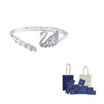 Swarovski Rodžiu dengti Apyrankės Moteriškos Sidabrinės L Size-Original Brand Box And Bag sidabras