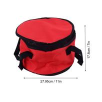 Round Thermal Picnic Bag Oxford Cloth Material Insulated Food Carrier  Home Kitchen