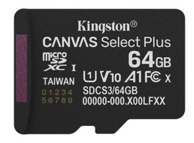 KINGSTON Canvas Select Plus MicroSDXC Memory card 64GB