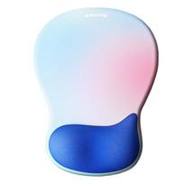 EXCO Two-Tone Blue and Pink Waterdrop Wrist Rest Mouse Pad Large Gradient Computer Office Ergonomic Silicone Wrist Support Non-Slip Mat 0598