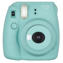 FUJIFILM Instax mini 8 Plus Instant Camera with Lens and Original Hand Strap Mint Color Close-up - mėtinė