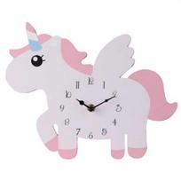 Home Styling Collection Unicorn Vienaragis sieninis laikrodis iš MDF, 30 x 24 cm