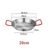 Stainless Steel Cooking Pot Frying Pan with Double Handle Snack Plate Food Storage Tray Kitchen Tools