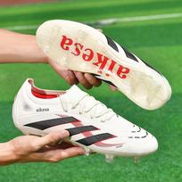 World Cup Men's Non-slip Soccer Shoes Male Teen Student G Spike Professional Competition Sneakers 39 pilkšvai balta