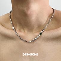 Hip Hop Mobius Bead Necklace For Man Woman Non Fading Titanium Steel Clavicle Chain New Kpop Couple  Gift