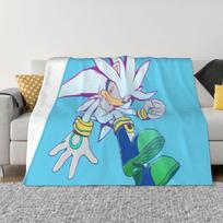 Silver 2020 Creative Design Light Thin Soft Flannel Blanket Silver The Hedgehog 30x40in