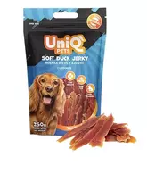 Uniq Pets Soft Duck Jerky minkštos antienos file šunims, 250 g