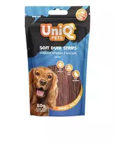 Uniq Pets Soft Duck Strips minkštos antienos juostelės šunims, 80 g