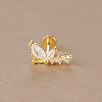 1PCS Korean Stainless Steel Tragus Piercing Helix Studs Earrings for Women Butterfly Heart Trendy Ear Piercing Body Jewelry