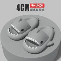 Unisex Cute Shark Thick Platform Slide Sandals Cloud Cushion Comfort Slippers 36 pilka