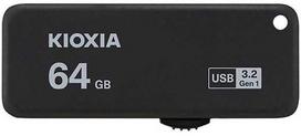 Kioxia USB flash disk, USB 3.0, 64GB, Yamabiko U365, Yamabiko U365, juoda, LU365K064GG4