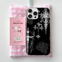 Gothic Cyber Sigil Cross Phone Case For iPhone 17 16 15 14 13 12 11 Plus Pro Max Satin Colorful Glossy Cover iPhone 13 pro