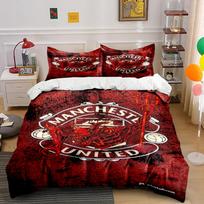 Manchester United Bedding Set Bedding Duvet Cover Set Duvet Cover Pillowcases Home Decor (1 * Duvet Cover 2 * Pillowcases, without duvet insert) 135x200cm
