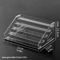 1pc Acrylic multilayer ladder transparent perfume display shelf Cosmetics store display shelf is suitable for lipstick organizer