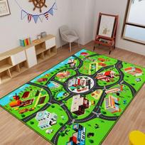 Animacinis Miesto Transporto Priemonės Gyvūno Kilimas Skalbiamas Patvarus Vaikams Edukacinis Žaidimų Kilimas Darželiui Žaidimų Kampeliui Namų Dekoras Svetainė 40X60CM